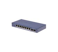 HIKVISION DS-3E1510P-SI-8P2F Hikvision Switch PoE Gestionable - 8 Puertos PoE 802.3af/at + 2 Uplinks SFP - Velocidad Gigabit 10/
