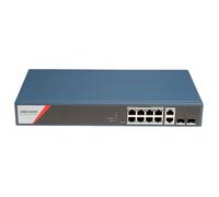 HIKVISION DS-3E1512HP-SI-8P2T2F Switch PoE Hikvision - 8 puertos RJ45 GE + 2 puertos Gigabit RJ45/SFP - 8 Puertos PoE+ 802.3af/a