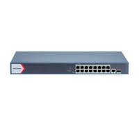 HIKVISION DS-3E1518P-EI/M Switch PoE Hikvision - 16 puertos RJ45 GE + 1 puerto Gigabit RJ45/SFP - 16 Puertos PoE+ 802.3af/at - H