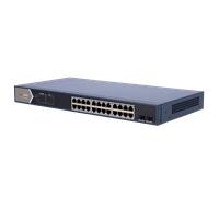 HIKVISION DS-3E1526P-SI - Hikvision Switch PoE Gestionable - 24 Puertos PoE Gigabit + 2 Uplinks SFP Ópticos