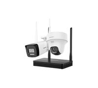 HIKVISION DS-J142I/NKS424W02H Kit de Videovigilancia Hikvision Wifi - Cámara bullet 4 Mpx IR 30 m - Cámara Turret 4 Mpx IR 25 m,