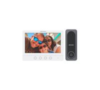HIKVISION DS-KIS212 Video-Türsprechanlagen-Set - 4-Draht-Analogtechnologie - Türstation und Monitor | Ermöglicht 2 weitere Monit