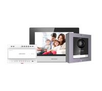 HIKVISION DS-KIS702EY - Kit de videoportero - Tecnología 2 hilos con TCP/IP & WiFi - Placa y monitor - Permite 16 monitores más