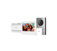 HIKVISION DS-KIS705EY Video-Türsprechanlagen-Set mit zwei Relais - 2-Draht-HD-Technologie mit WLAN - Außenstation und Monitor |