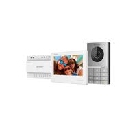 HIKVISION DS-KIS706EY Video-Türsprechanlagen-Kit mit zwei Relais - 2-Draht-HD-Technologie mit WLAN - Türstation und Monitor | Er