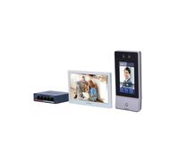 HIKVISION DS-KIS902-S Video-Türsprechanlagen-Kit - IP- & WLAN-Technologie | Switch PoE - Außenstation und Monitor | Ermöglicht 1