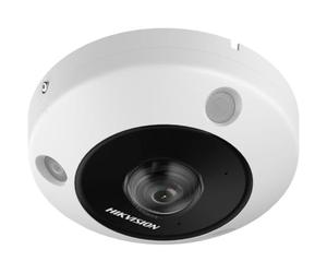 Hikvision Fish-Eye - Cámara IP (12 MP, visión de 360°, IR 15 m, Audio bidireccional)