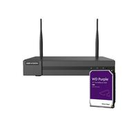 HIKVISION Hiwatch HIK-125N-1TB HWN-2104MH-W-C-1TB NVR IP WiFi de 4 canales Serie HiWatchT de HIKVISION®. H.265+/H.265/H.264+/H.2