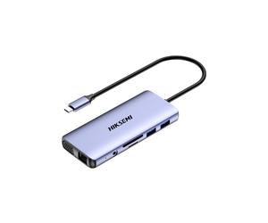 HIKVISION HS-HUB-DS11STD/A/T/S/2U3/H/2U2/P/L/V Hub USB-C 11-in-1 von Hikvision - 2x USB-A 3.0, 2x USB-A 2.0, USB-C - HDMI, VGA,