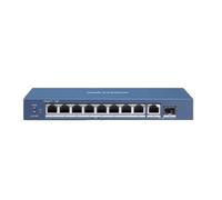Hikvision - Switch Hikvision 10 Porte ~ 8 Porte Gigabit PoE ~ 1 Porta RJ45 Gigabit ~ 1 Porta SFP Fibra Ottica Switch rete - DS-3E0510P-E/M