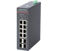 HIKVISION TRANSMISION AND DISPLAY DS-3T1512HP-SI-8P4F Switch PoE industrial inteligente administrado de 8 puertos Gigabit 4 puer