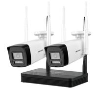 HIKVISION VALUE DS-J142I/NKS424W0H Kit de Videovigilancia Hikvision Wifi - 2 Cámaras bullet 4 Mpx - NVR 4 canales IP 6 Mpx (256