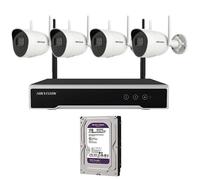 HIKVISION VALUE KIT BULLET IP WIFI Kit de 4 cámaras bullet IP WIFI + NVR + 1 HDD 1Tb