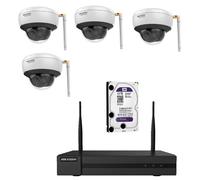 HIKVISION VALUE KIT DOMO IP WIFI Kit de 4 cámaras domo IP WIFI + NVR + 1 HDD 1Tb