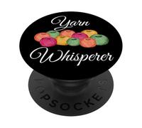 Hilado Whisperer Funny Knitting Crochet Knit Graphic Gift PopSockets PopGrip Adhesivo