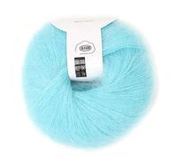 Hilados de Lana Suave Mohair Tejer Angora Hilos Largos DIY Bufanda Crochet Suministros con Ganchillo Azul Brillante