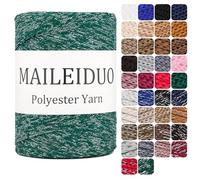 Hilados de macramé de poliéster, hilo de macramé de 3 mm x 225 m, brillo, plata, hilo de poliéster, cordón dorado de macramé para macramé, colgante de flores, sombreros, bolso, colgantes, botones