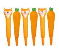 Hilai Fidget Toys para niños, 6 bolígrafos Divertidos para niños, Lindo bolígrafo de y Zanahoria de 0, 5 mm con Tacto Suave, Rebote Lento, diversión y Escritura Suave para Adultos, 7 Pulgadas