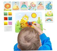 Hilai Kids Poke Art DIY 661PCS/Set Pintura Poke Pintada a Mano Infancia Sueño Infinito 3D DIY Cambio de Dibujos Animados Vestido Arte Artesanía para Kid Dream World