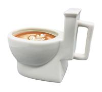 Hilai Taza de té, taza de inodoro cerámica 12oz taza de caca novedoso tazón para tazas de café taza de café taza con caca oculta dentro del regalo de mordaza para la broma April Fool's Day