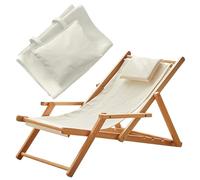 Hilai Tela de Repuesto para Silla, Tela de Repuesto Plegable para Silla de Patio de 45 x 17 con Almohada, Eslinga de Patio portátil para Tumbona, Piscina, Tomar el Sol, jardín, Estilo 1