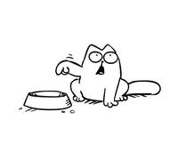 Hilai Vinilo adhesivo decorativo para pared, diseño de gato para coche, portátil, ventana, tanque, cuenco, gato, calcomanías de papel pintado