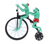 Hilandero de Viento de Metal para Bicicleta Vintage, Molinos de Viento de Metal, Adornos de Jardín, Decoración de Ranas, Esculturas de Arte de Metal para Césped Al Aire Libre