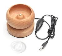 Hilandero eléctrico de cuentas, velocidad y dirección de madera, fabricante de cuentas ajustable, pulsera, hilandero de de arcilla con agujas, enhebrador y cuenco para hacer joyas