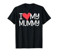 Hilarante Familia Hijo Hija I Love My Mummy I Heart My Mum Camiseta