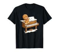 Hilarante Pianista de Pan de Jengibre para una Delicia Musical Camiseta