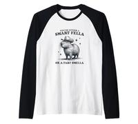 Hilarante Smart Fella Meme, Capibara divertida en un sombrero de vaquero Camiseta Manga Raglan