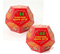 Hilarious Exchange Party Game Dice, Hilarious Christmas Party Dice Game, Gift Exchange Dice's For Family Friends Holiday Partys Supplies (Red*2pcs)