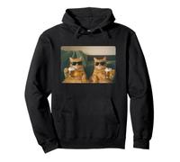 Hilarious Orange Cats Drinking Beer Meme Funny Cat Beer Meme Sudadera con Capucha