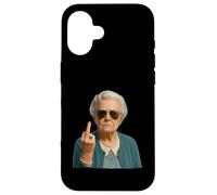 Hilarious Sarcastic Grandma Middle Finger Woman Retirement Carcasa para iPhone 16