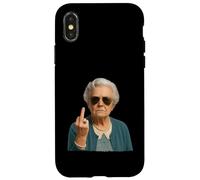 Hilarious Sarcastic Grandma Middle Finger Woman Retirement Carcasa para iPhone X/XS