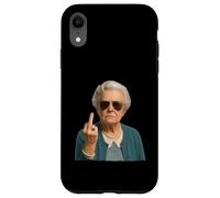 Hilarious Sarcastic Grandma Middle Finger Woman Retirement Carcasa para iPhone XR