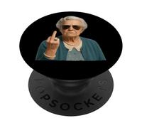 Hilarious Sarcastic Grandma Middle Finger Woman Retirement PopSockets PopGrip Adhesivo