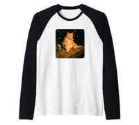 Hilarious Smoking Cat Meme Funny Drinking Depressed Cat Meme Camiseta Manga Raglan