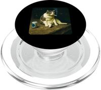 Hilarious Smoking Cat Meme Funny Drinking Depressed Cat Meme PopSockets PopGrip para MagSafe