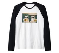 Hilarious White Cats Drinking Beer Meme Funny Cat Beer Meme Camiseta Manga Raglan