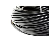 Hilark - Cable de Alimentación de 3 hilos (1 mm2, H03VV-F, 3 x 1 mm2, OMY, 3g1 mm2) (100 m), color negro