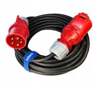 Hilark Cable Tech 5x2,5mm2 H07RN-F 400V 16A Negro Cable alargador de Goma para Obras, Industria, Exterior (15 Metro, Negro)