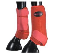 HILASON Par de botas deportivas de pata trasera de caballo pequeño, color rojo