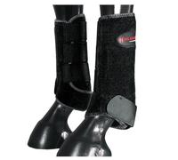 HILASON Par de botas deportivas grandes para patas traseras de caballo, color negro