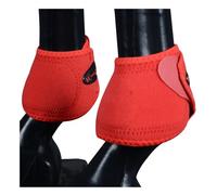 HILASON Par de botas grandes de protección de patas de caballo occidentales sin giro, color rojo