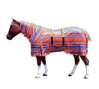 HILASON Sábana para moscas de caballo de 167,6 cm con cubierta para el cuello, protección de rayos ultravioleta, malla contra insectos, mosquitos, verano, primavera | Sábana para moscas