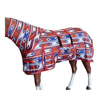 HILASON Sábana para moscas de caballo de 69 pulgadas, protección contra rayos ultravioleta, mosquitos, verano, primavera, cuello desmontable, sábana para caballos, protección contra insectos y