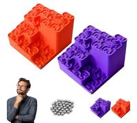 Hilbert Curve Marble Run Impreso en 3D, Juguete de Escritorio con Pista de Bolas fractales y Arte cinético, Laberinto Fractal con Bucle sin Fin, Adorno Relajante para aliviar el estrés (2pcs-B)