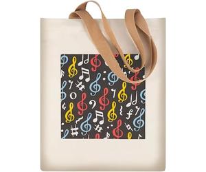 HilerPunk Bolsa de la compra de música reutilizable bolsa de la compra, clases de música, bolso de entrenamiento al aire libre, Patrón de notas musicales-b, large