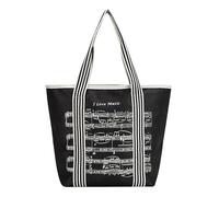 HilerPunk Bolso bandolera y bolsa de viaje de nailon 600D resistente al agua, bolsa de compras reutilizable con programa de música